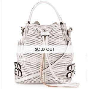 COPY - Rebecca Minkoff Perforated Leather Moto Bucket Bag